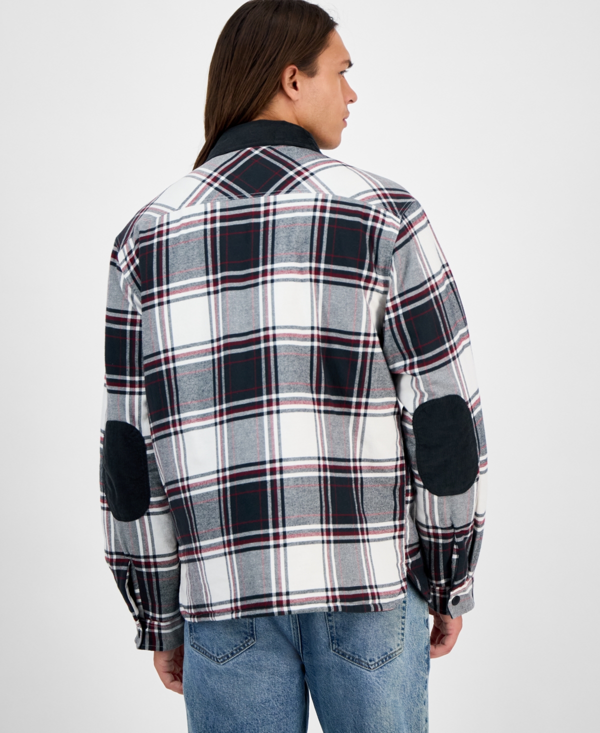 Sun + Stone Men's Mack Long Sleeve Snap-front Plaid Shirt Jacket, Macy's Exclusive In Multi