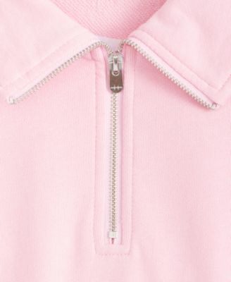 Big Girls Half Zip French Terry Sweatshirt