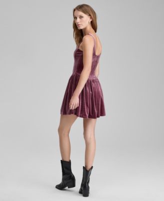 Women's Velvet Corset Mini Dress, Macy's Exclusive