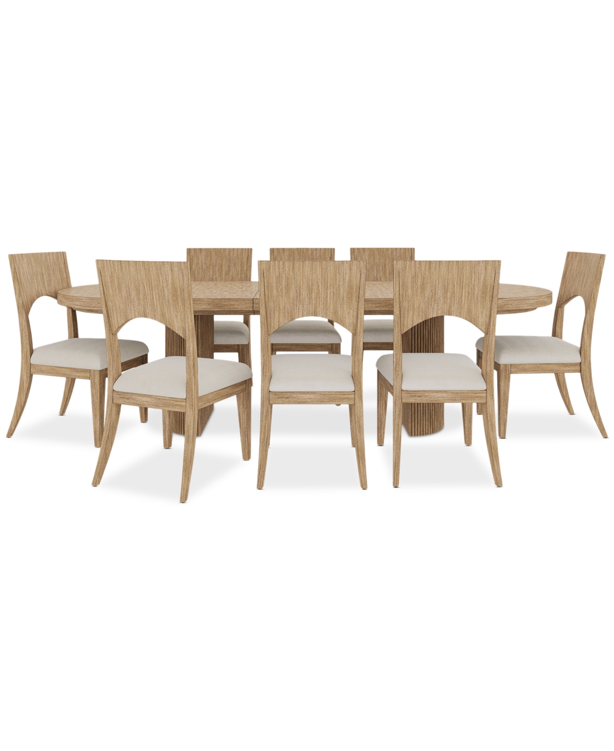 Frandlyn 9pc Dining Set (Table + 8 Side Chairs)
