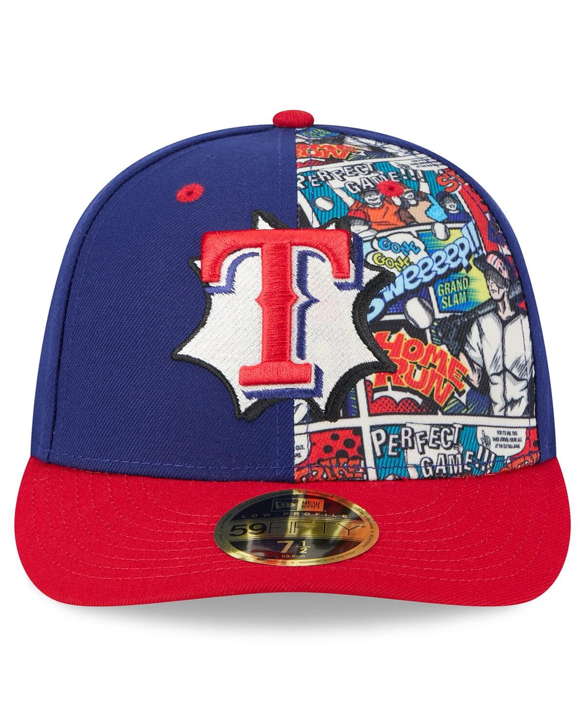 New Era Men's Royal/red Texas Rangers 2025 Mlb Diamond Hero Edition Low Profile 59fifty Fitted Hat In Red