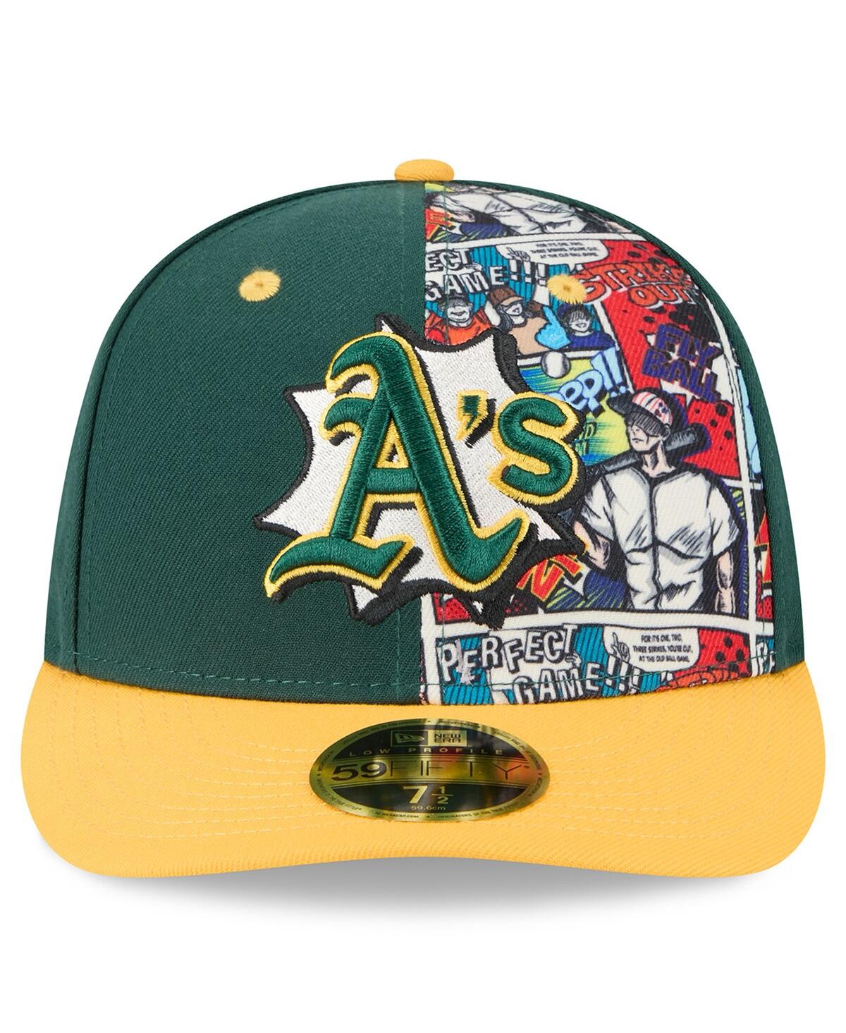 New Era Men's Green/Gold Athletics 2025 Mlb Diamond Hero Edition Low Profile 59FIFTY Fitted Hat