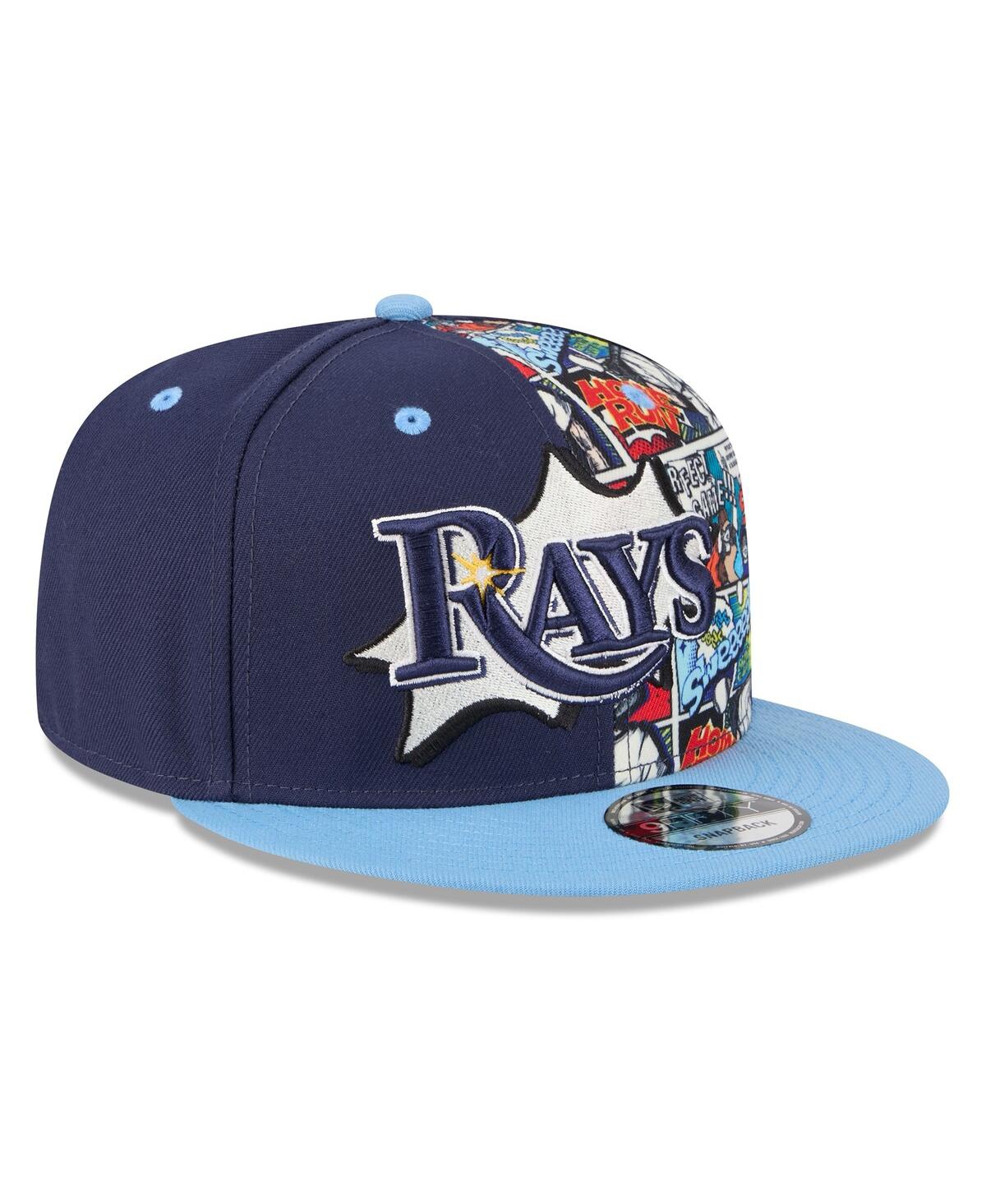 New Era Men's Navy/light Blue Tampa Bay Rays 2025 Mlb Diamond Hero Edition 9fifty Snapback Hat In Multi