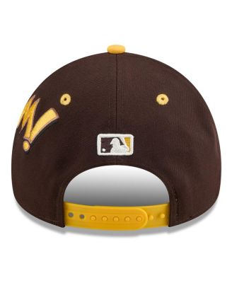 Men's Brown/Gold San Diego Padres 2025 MLB Diamond Hero Edition A-Frame 9FORTY Adjustable Hat