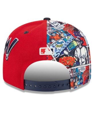 Big Boys and Girls Red/Navy Washington Nationals 2025 MLB Diamond Hero Edition 9FIFTY Snapback Hat