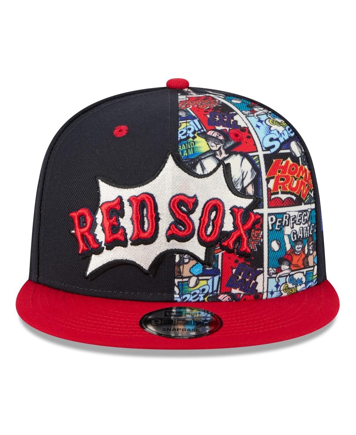 New Era Big Boys And Girls Navy/red Boston Red Sox 2025 Mlb Diamond Hero Edition 9fifty Snapback Hat In Multi