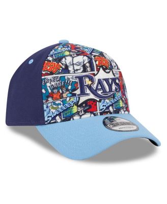 Big Boys and Girls Navy/Light Blue Tampa Bay Rays 2025 MLB Diamond Hero Edition A-Frame 9FORTY Adjustable Hat