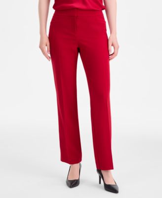 Women's Stretch-Crepe Straight-Leg Pants, Regular & Petite