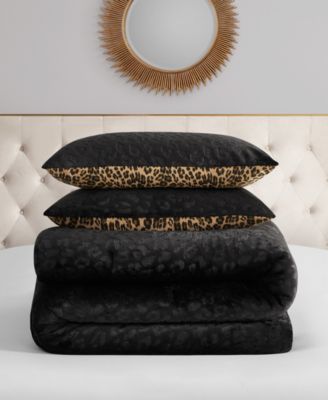Embossed Leopard Reverse To Royal Leopard 3-Pc. Comforter Set, King