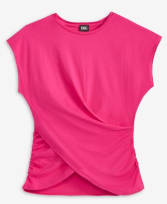 Women's Cotton Twist-Front Cap-Sleeve Top, Macy's Exclusive
