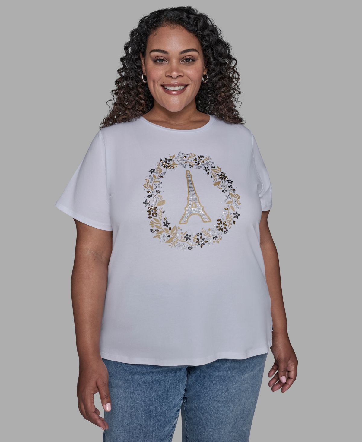 Karl Lagerfeld Paris Plus Logo Short Sleeve T-Shirt