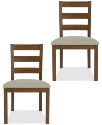Furniture - Davie Cracked Oak 2 Pc. Ladder Chair Set