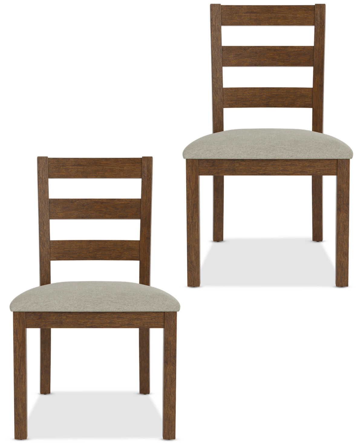 Macy's Davie Cracked Oak 2 Pc. Ladder Chair Set In Brown