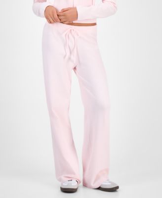 Juniors' Chenille Wide-Leg Knit Pants