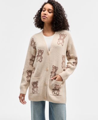 Hippie Rose - Juniors' V-Neck Soft Knit Long Cardigan