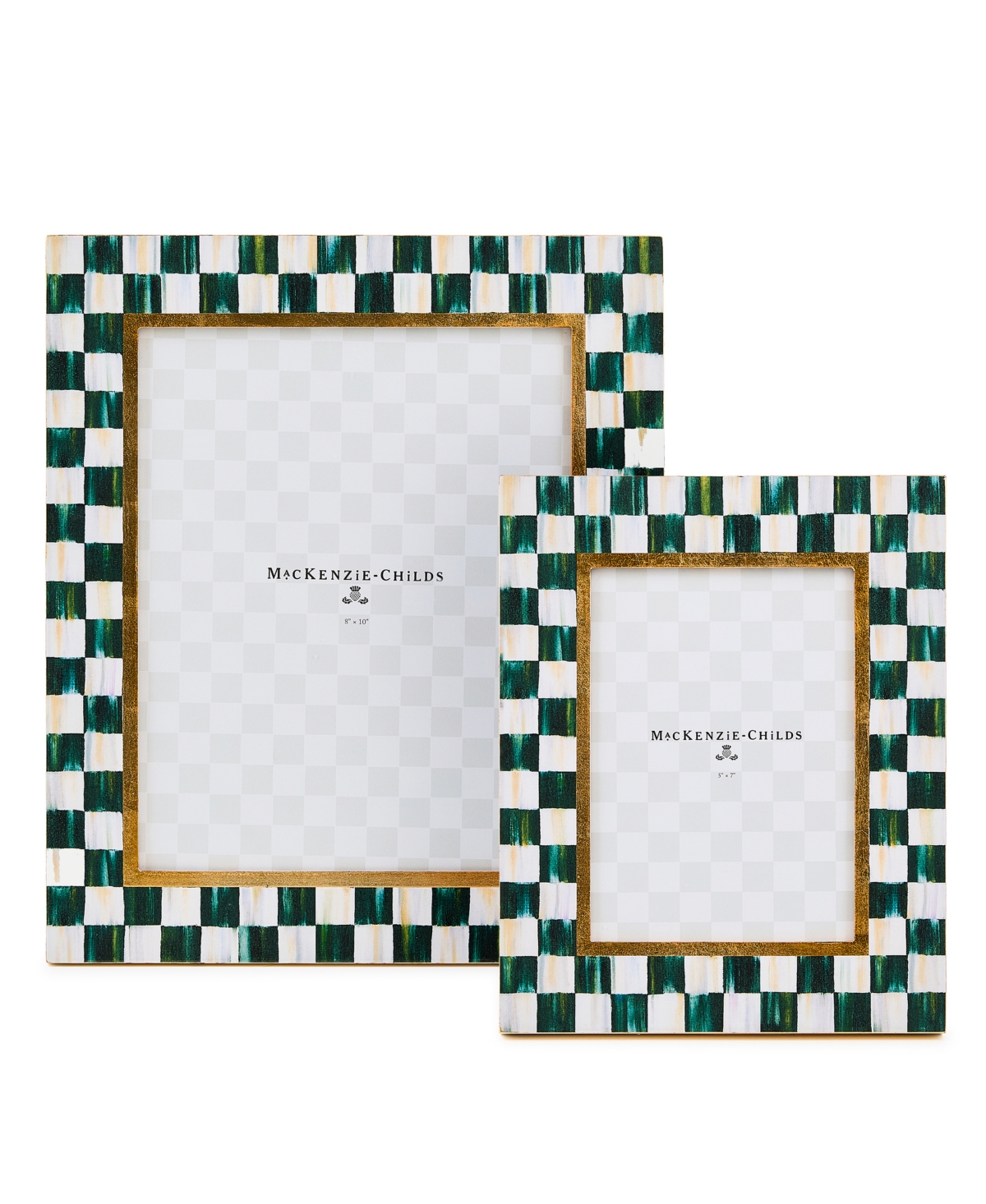 Mackenzie-childs Courtly Check Lacquer Frame, 5" X 7" In Green