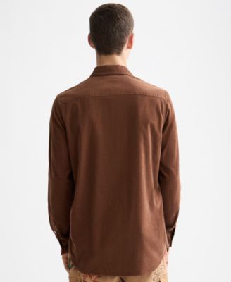 Men's Regular Fit Chest Embroidered Shirt