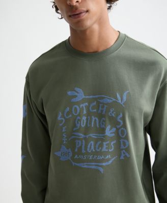 Men's Relaxed Fit Artwork Long Sleeve T-Shirt 