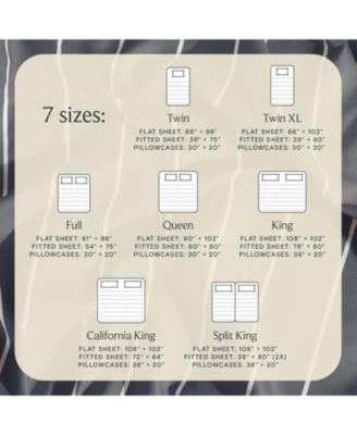 4-PC Striped Silky Soft Cooling Deep Pocket Sheet Set, California King.