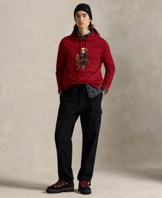 Men's Polo Bear Jersey Hooded T-Shirt