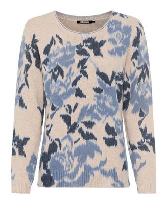 Women's Abstract Floral Sweater