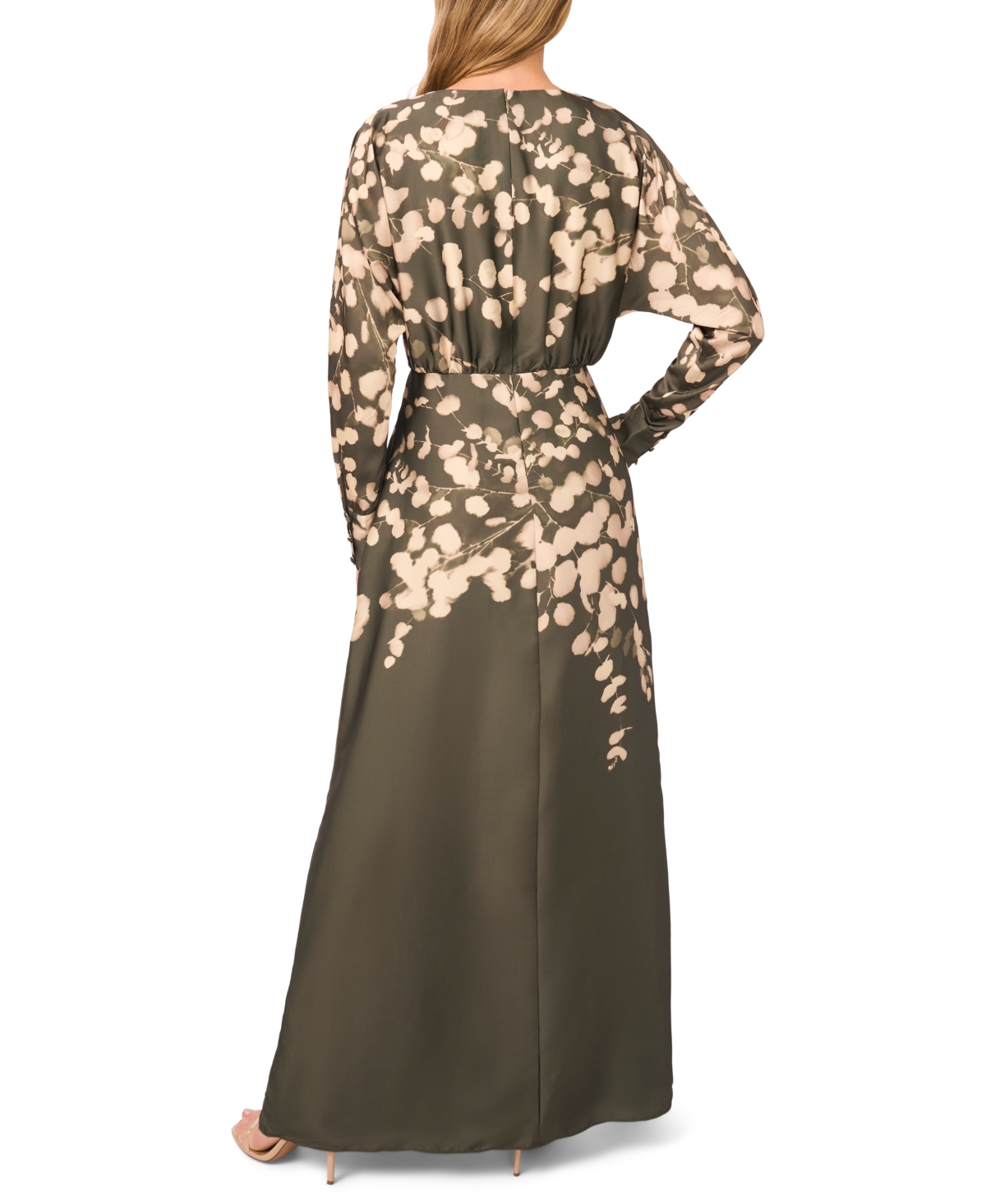 Parker Women's Pleated Wrap Dolman Sleeve Maxi Dress