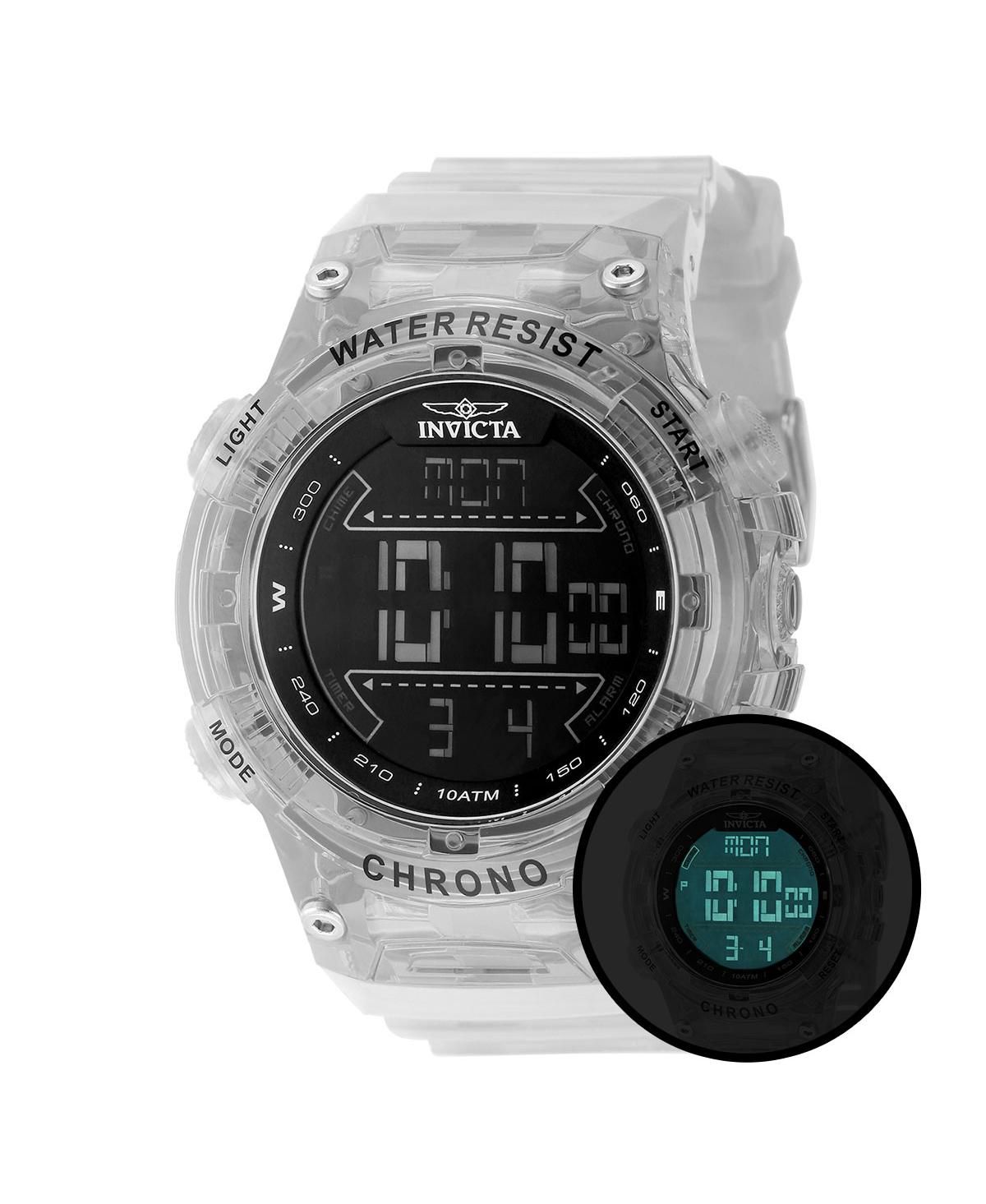 Мужские часы 49041 Invicta Racing с цифровым GMT/будильником и черным циферблатом