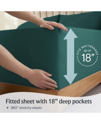 4-PC Silky Soft Cooling Deep Pocket Sheet Set, King