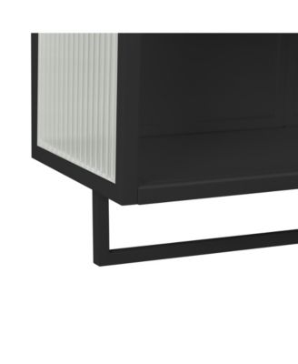 24" Wall Cabinet with Glass Doors, Open Shelf and Towel Rack for Multiple Rooms