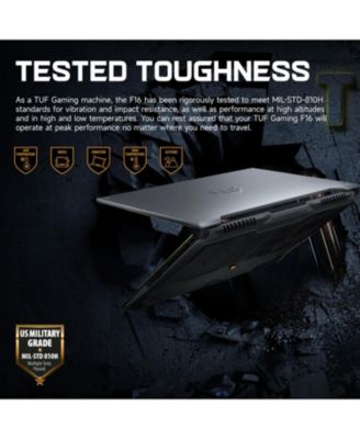 TUF F16 16" Gaming Traditional Laptop Intel Core 5 210H 16GB RAM NVIDIA GeForce RTX 4050 512GB SSD Storage Windows 11 Home FHD+ 144Hz - Grey