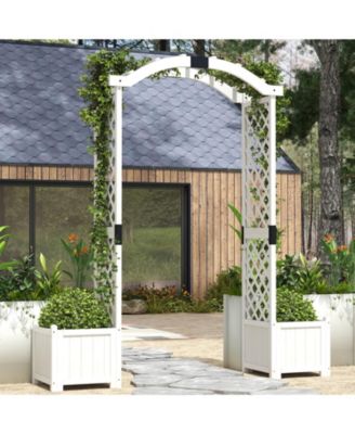 Garden Arbor w/ Planter Wooden Planter Arch w/ Trellis