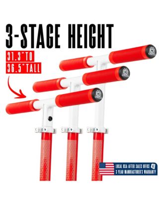 Folding Kick Scooter with Lights - Rush 125 - White Red