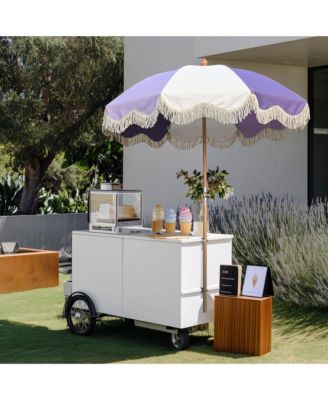 2 Pack Portable Deck Umbrella Mount Clamp Stand Holder for Outdoor Balcony Railing Bench Fence Mobile Cart