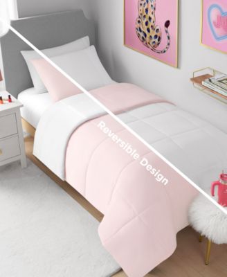 Box Stitch Reversible 3-Pc. Comforter Set, Full/Queen