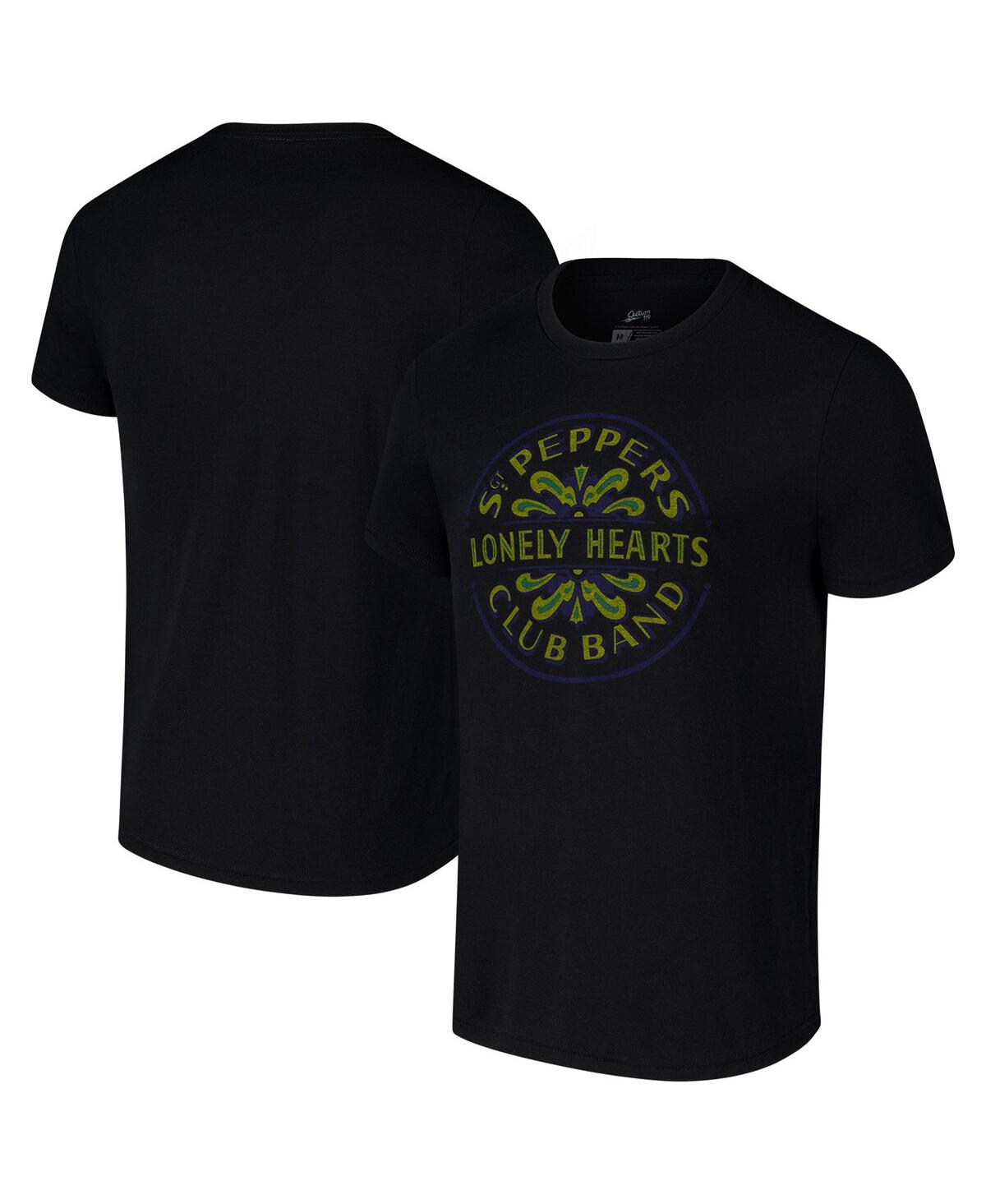 Section 119 Men's And Women's Black The Beatles Sgt. Peppers Lonely Hearts Club Band Eco Tri-blend T-shirt In Black