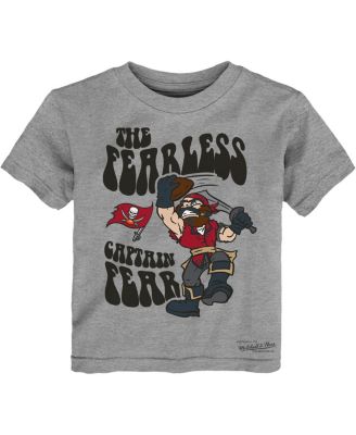 Mitchell Ness Toddler Heather Gray Tampa Bay Buccaneers Captain Fear Mascot T-Shirt