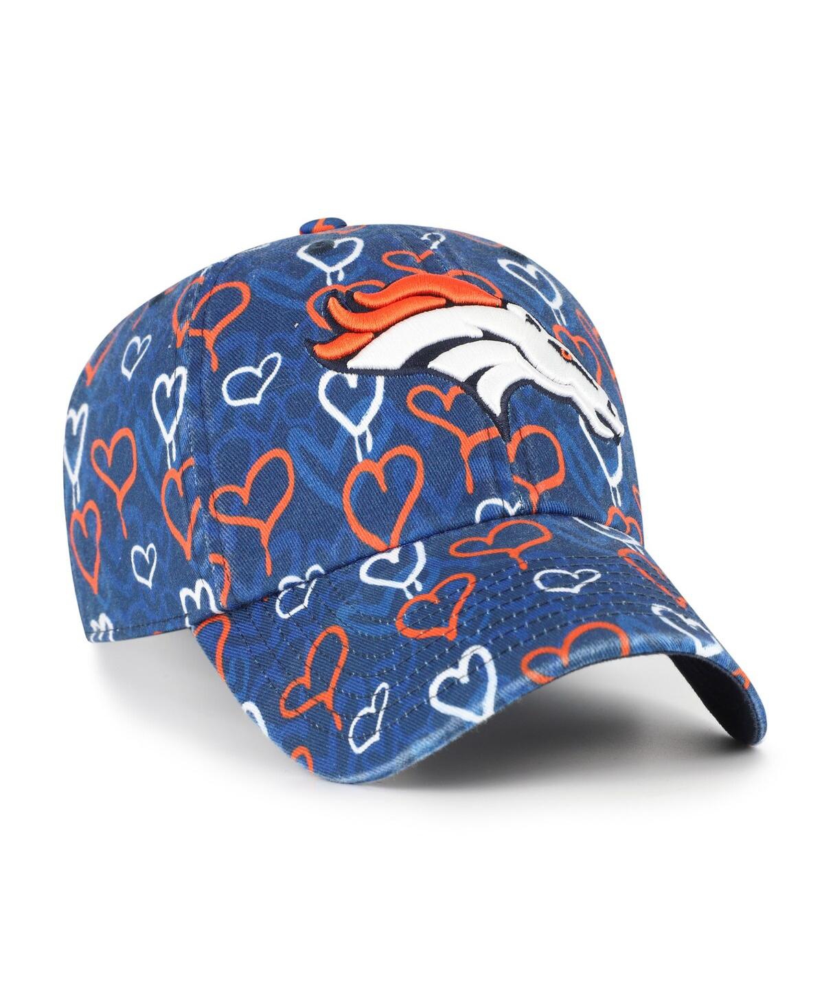 '47 Brand Big Girls Navy Denver Broncos Mural Clean Up Adjustable Hat