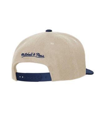Mitchell Ness Cream New York Yankees vs. New York Mets Subway Series Matchup Pro Pinch Snapback Hat