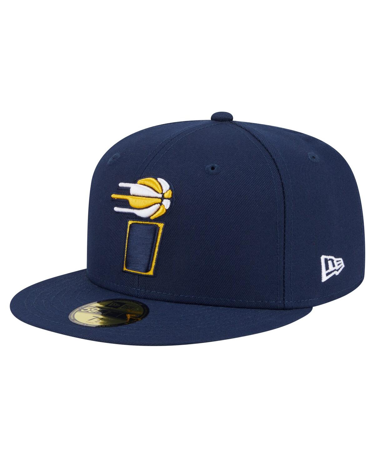 New Era Men's Navy Indiana Pacers Deceptor 59fifty Fitted Hat In Blue