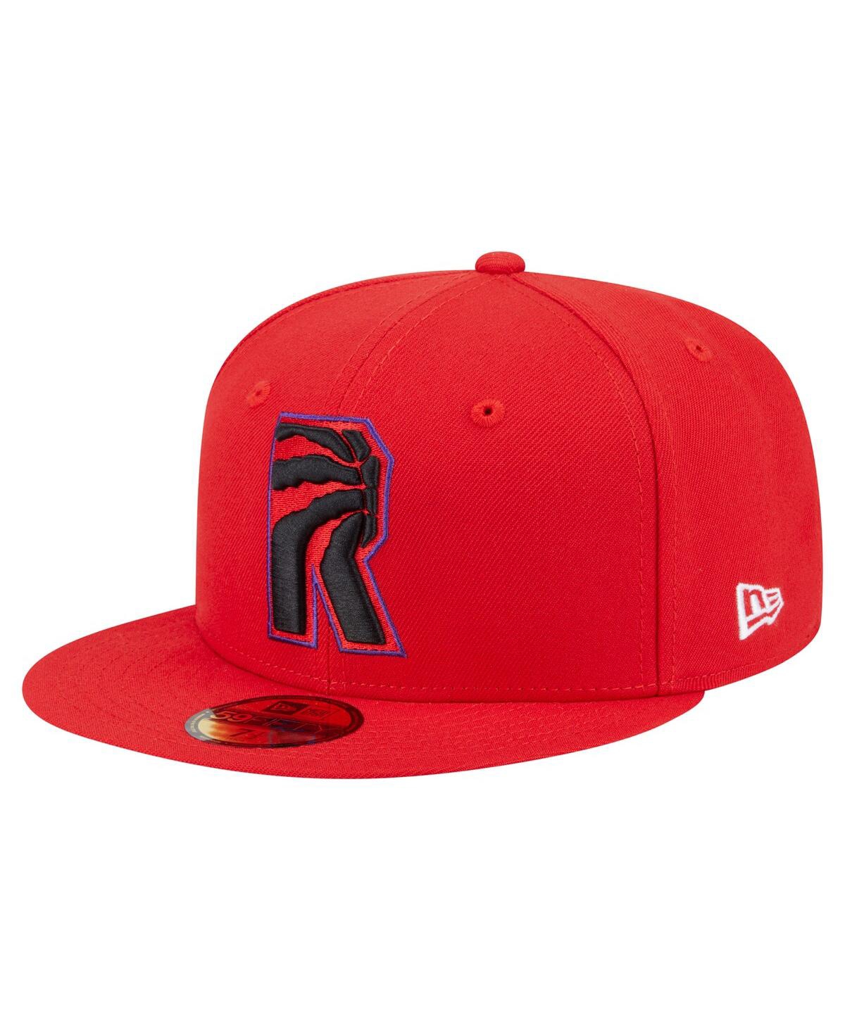 New Era Men's Red Toronto Raptors Deceptor 59fifty Fitted Hat In Red