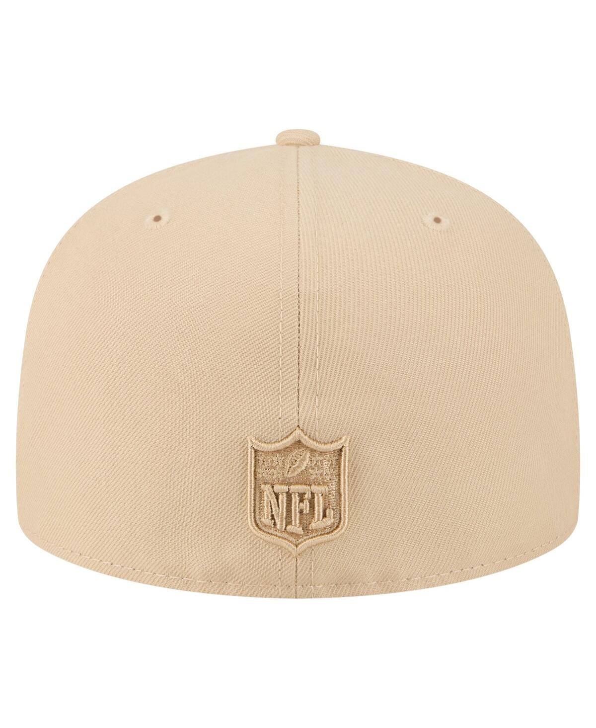 New Era Men's Beige Pittsburgh Steelers Color Pack A-frame 59fifty Fitted Hat In Brown