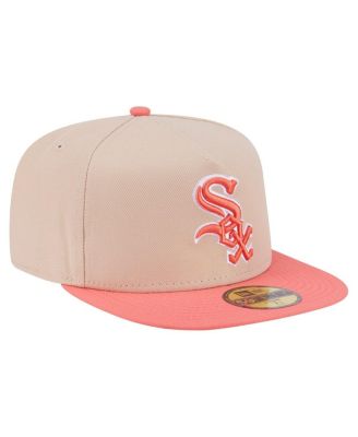 Men's Light Beige/Coral Chicago White Sox Two-Tone Color Pack A-Frame 59FIFTY Fitted Hat
