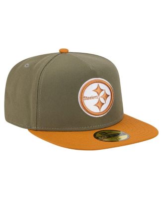 Men's Olive/Brown Pittsburgh Steelers Color Pack A-Frame 59FIFTY Fitted Hat