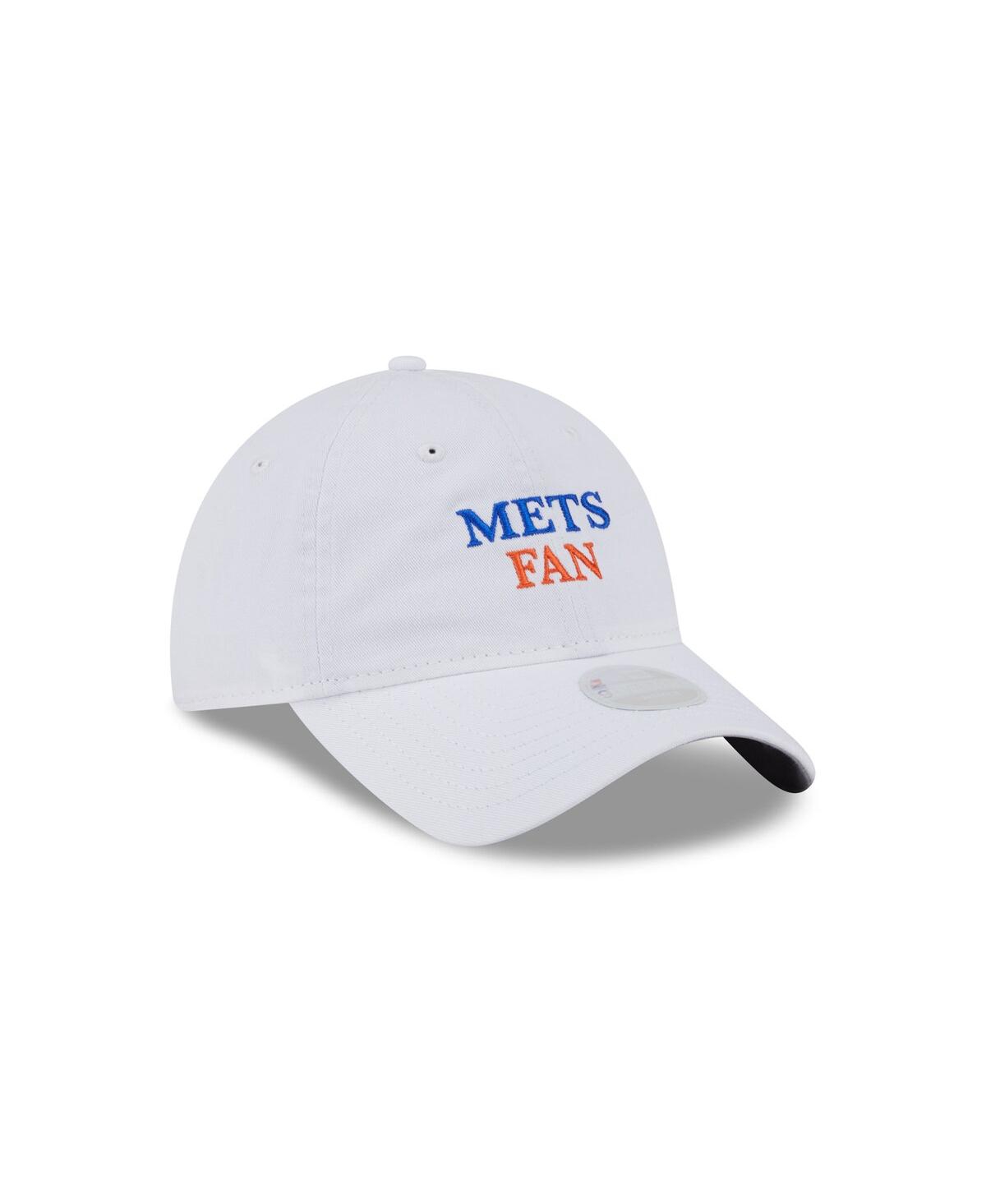 New Era Women's White New York Mets Team Fan 9twenty Adjustable Hat In White