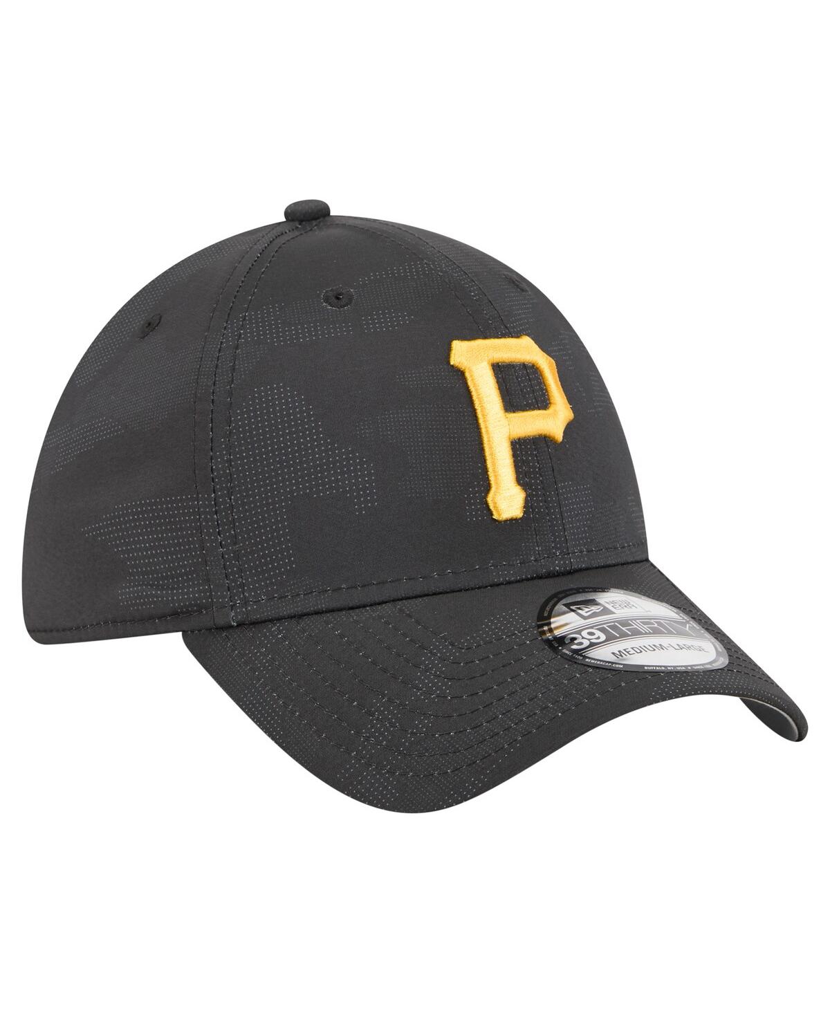 New Era Men's Black Pittsburgh Pirates Tonal Camo 39thirty Flex Hat In Black