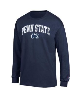 Men's Navy Penn State Nittany Lions Arch Over Logo Long Sleeve T-Shirt