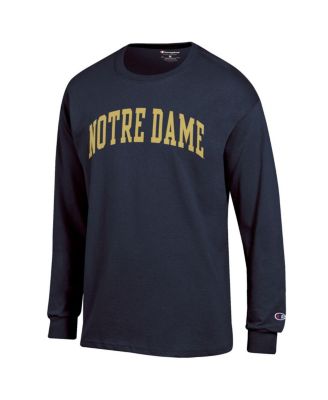 Men's Navy Notre Dame Fighting Irish Basic Arch Long Sleeve T-Shirt