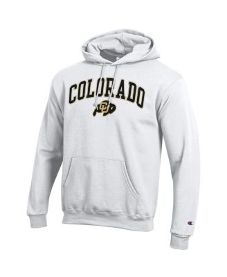 Men's White Colorado Buffaloes Arch Over Logo Pullover Hoodie