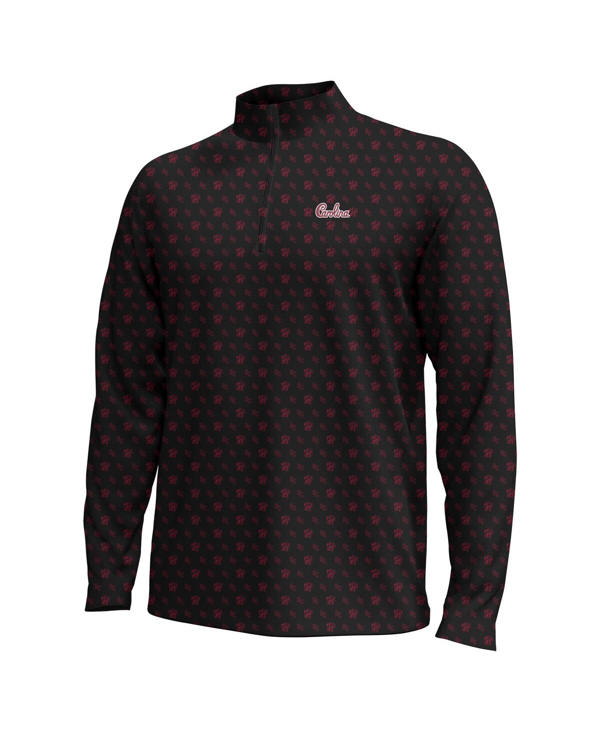 Under Armour Men's Black South Carolina Gamecocks Gameday Armourfuse Half-zip Jacket In Black