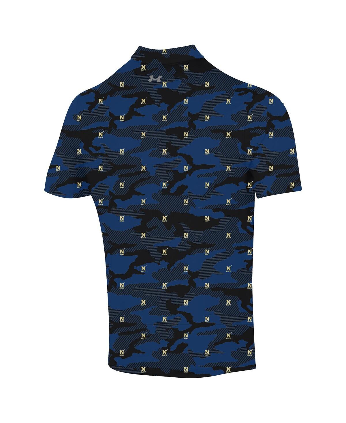 Under Armour Men's Navy Navy Midshipmen Gameday Armourfuse Polo Shirt In Blue